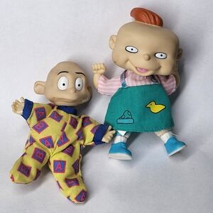 Vintage 1997 Nickelodeon Rugrats Baby Dil & Phil dolls